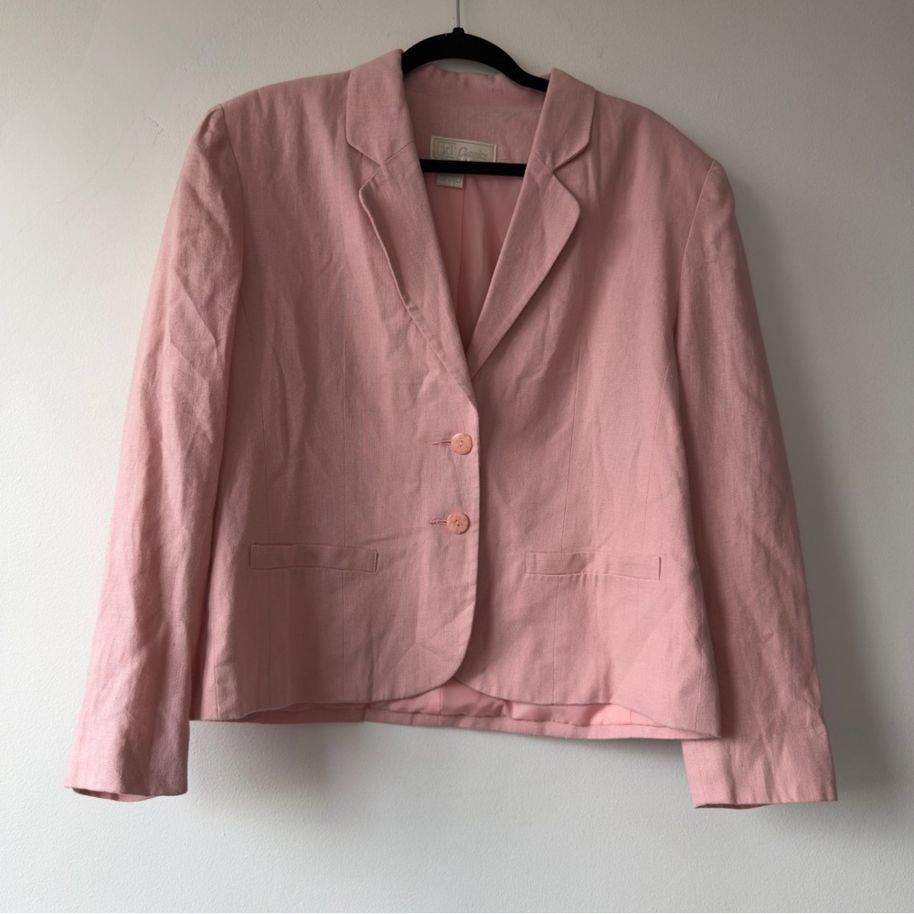 Classic Soft Pink Tailored Blazer